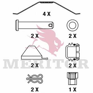 MDP3095K Arvin Meritor pastillas de freno delanteras