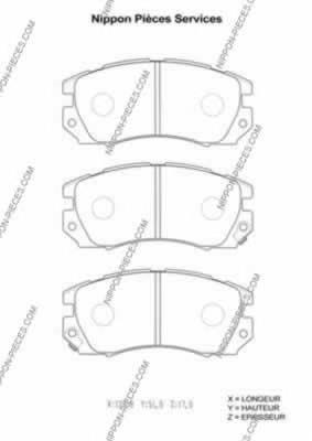 S360U09 NPS pastillas de freno delanteras