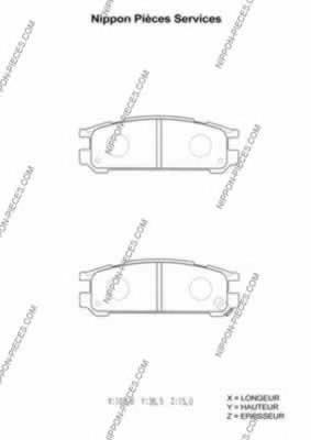 S361U02 NPS pastillas de freno traseras