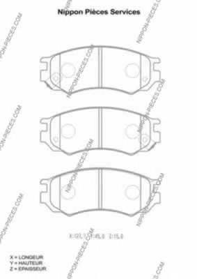 N360N60 NPS pastillas de freno delanteras