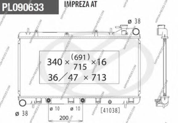 S156U12 NPS radiador refrigeración del motor