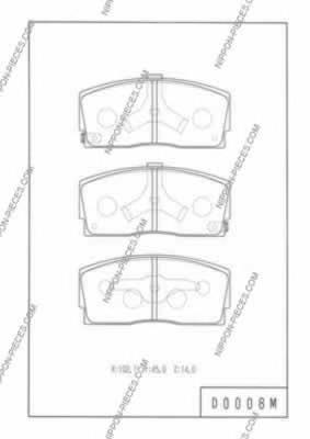 D360U06 NPS pastillas de freno delanteras