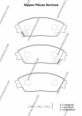 H360A23 NPS pastillas de freno delanteras