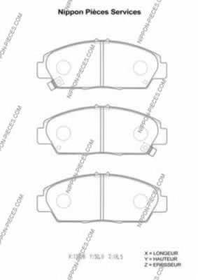 H360A37 NPS pastillas de freno delanteras