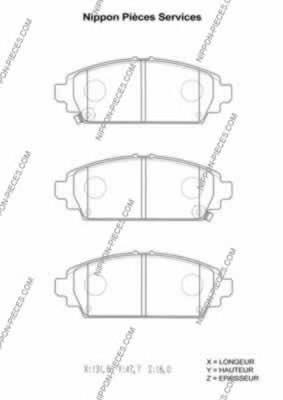 H360A47 NPS pastillas de freno delanteras