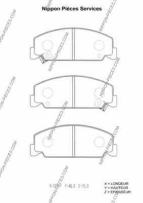 H360A33 NPS pastillas de freno delanteras