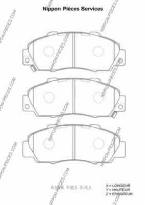 H360A03 NPS pastillas de freno delanteras