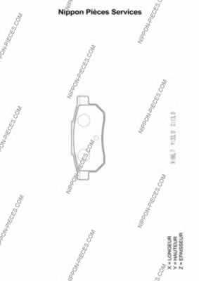 H361A02 NPS pastillas de freno traseras