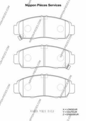 H361A03 NPS pastillas de freno delanteras