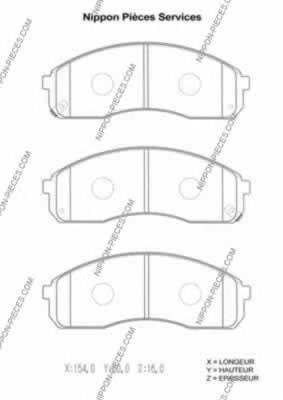 K360A08 NPS pastillas de freno delanteras