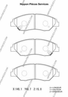 K360A07 NPS pastillas de freno delanteras