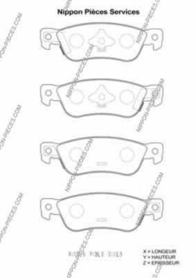I361U00 NPS pastillas de freno traseras