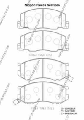 T360A94 NPS pastillas de freno delanteras