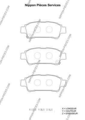 T361A15 NPS pastillas de freno traseras