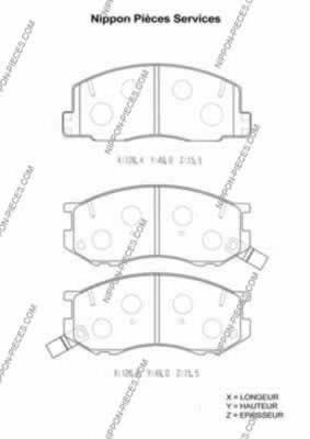 T360A81 NPS pastillas de freno delanteras