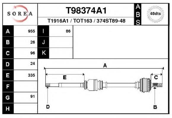 4341005371 Toyota 