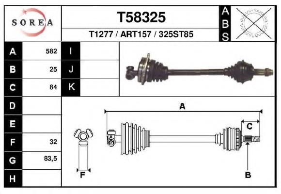  Árbol de transmisión delantero izquierdo para Fiat Multipla 186