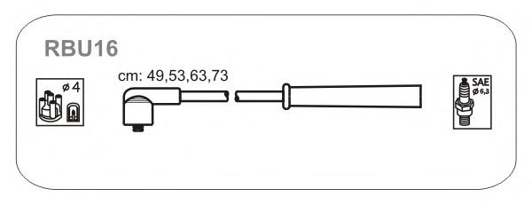 RBU16 Janmor juego de cables de encendido