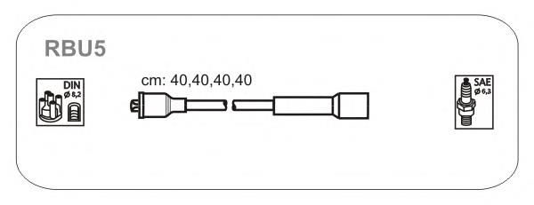 RBU5 Janmor juego de cables de encendido