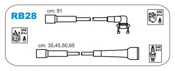 RB28 Janmor juego de cables de encendido