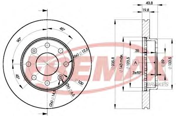 BD4633 Fremax freno de disco delantero