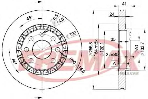 BD9042 Fremax freno de disco delantero