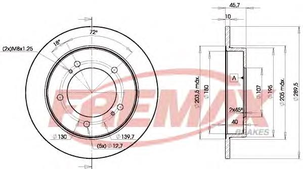 BD6970 Fremax freno de disco delantero