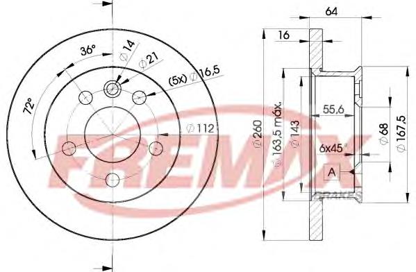 BD-3013 Fremax freno de disco delantero