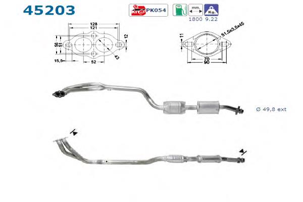 45203 AS/Auto Storm silenciador delantero