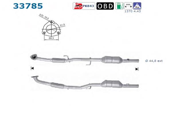 33785 AS/Auto Storm silenciador delantero