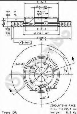 24903 AP freno de disco delantero