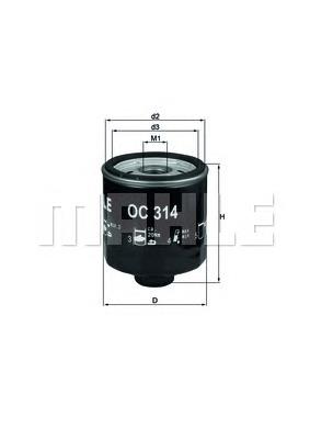 OC314 Mahle Original filtro de aceite