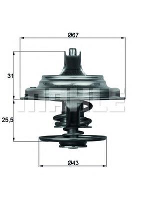 TX 23 83D Mahle Original termostato, refrigerante