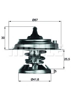 TX2975D Mahle Original termostato, refrigerante