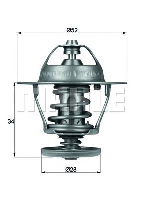 TX 68 88D Mahle Original termostato, refrigerante