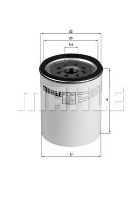 KC384D Mahle Original filtro combustible