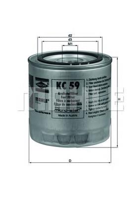 KC59 Mahle Original filtro combustible