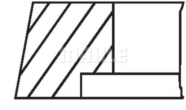 Juego de aros de pistón para 1 cilindro, cota de reparación +0,50 mm 800037810040 Kolbenschmidt