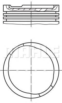 102-65990 10 Mopart pistón completo para 1 cilindro, cota de reparación + 0,50 mm