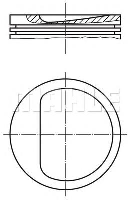 9567503680 Fiat/Alfa/Lancia pistón completo para 1 cilindro, cota de reparación + 0,60 mm