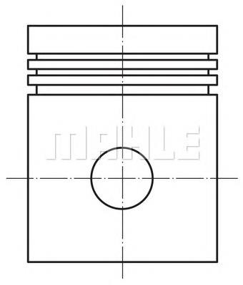 022 27 02 Mahle Original pistón completo para 1 cilindro, cota de reparación + 0,50 mm