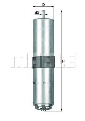 KL763D Mahle Original filtro combustible