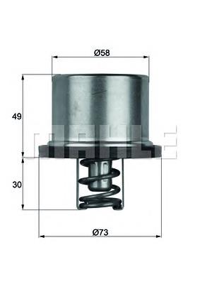 THD186 Mahle Original termostato, refrigerante