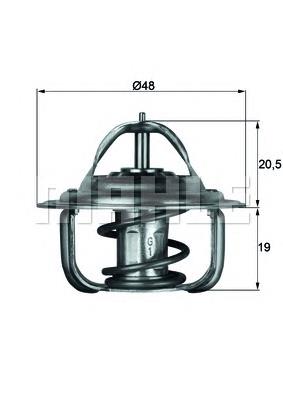 TX 1 87D Mahle Original termostato, refrigerante