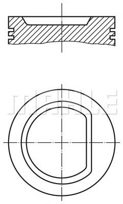 Pistón completo para 1 cilindro, STD 62831 Peugeot/Citroen