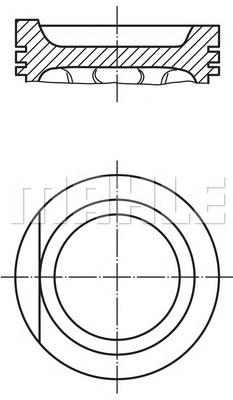 034 78 02 Mahle Original pistón completo para 1 cilindro, cota de reparación + 0,50 mm