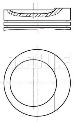 Pistón completo para 1 cilindro, cota de reparación + 0,50 mm 054107081 VAG