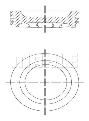 031 88 02 Mahle Original pistón completo para 1 cilindro, cota de reparación + 0,50 mm