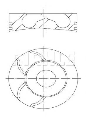 0220100 Mahle Original pistón completo para 1 cilindro, std