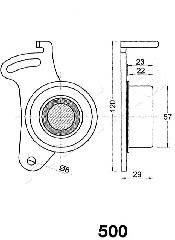 45-05-500 Ashika polea tensora, correa dentada, eje de balanceo